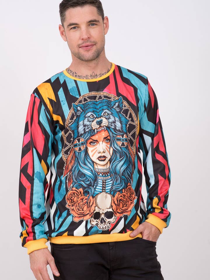 Fishikii Indigena Unisex Sweatshirt | SUD.64 for wholesale by Fishikii