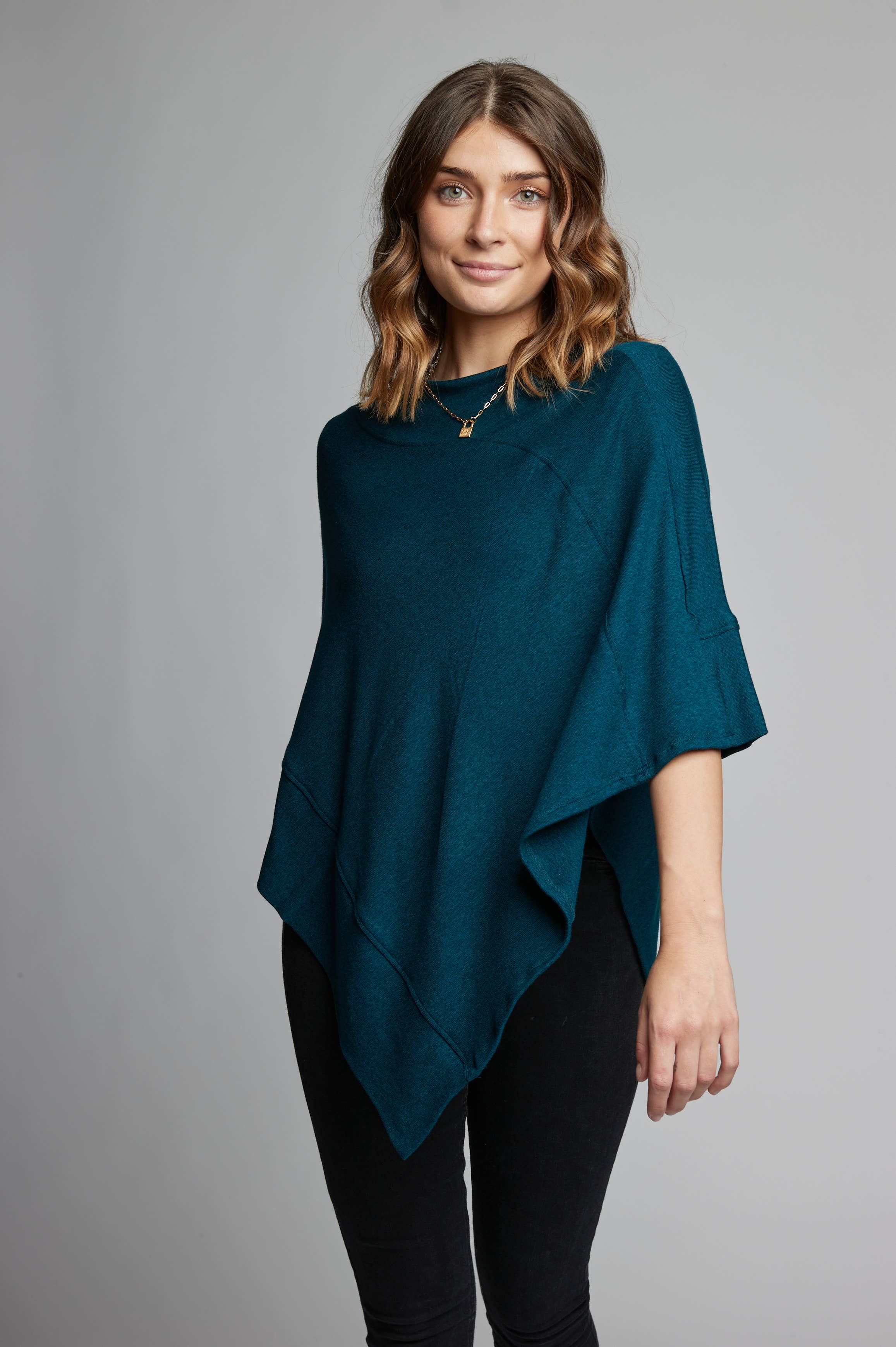 Adelyn SF - Wholesale Poncho - Women's - Poncho Sweater Wrap ( Long )3