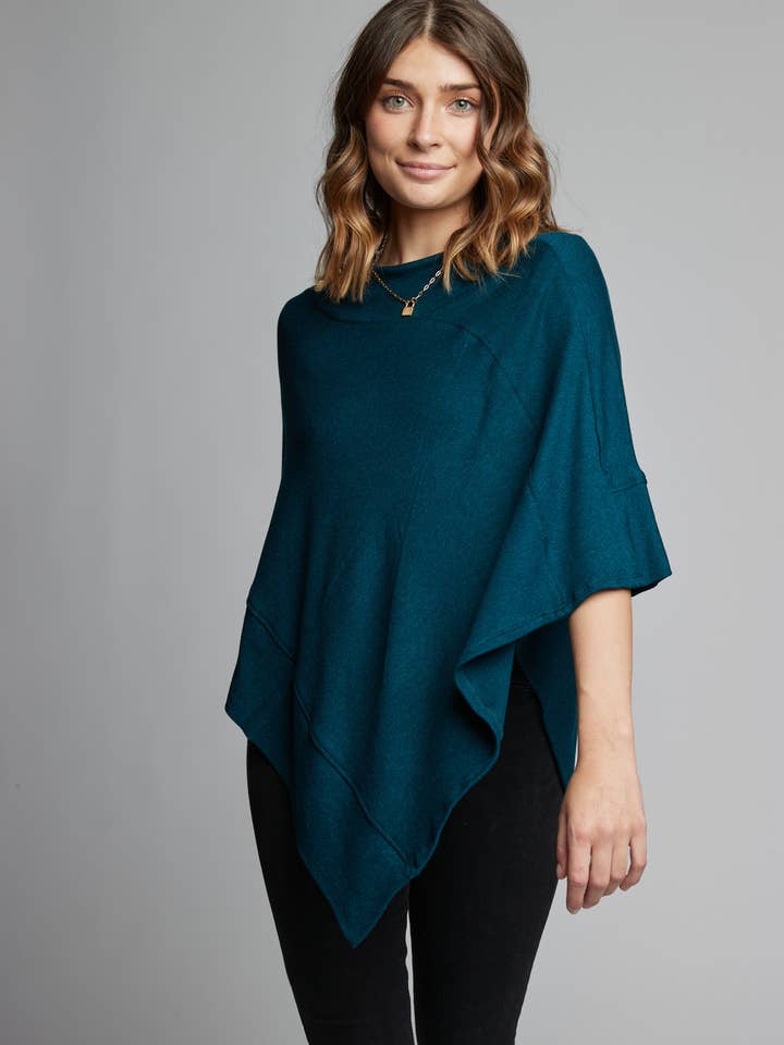 Adelyn SF - Wholesale Poncho - Women's - Poncho Sweater Wrap ( Long )3