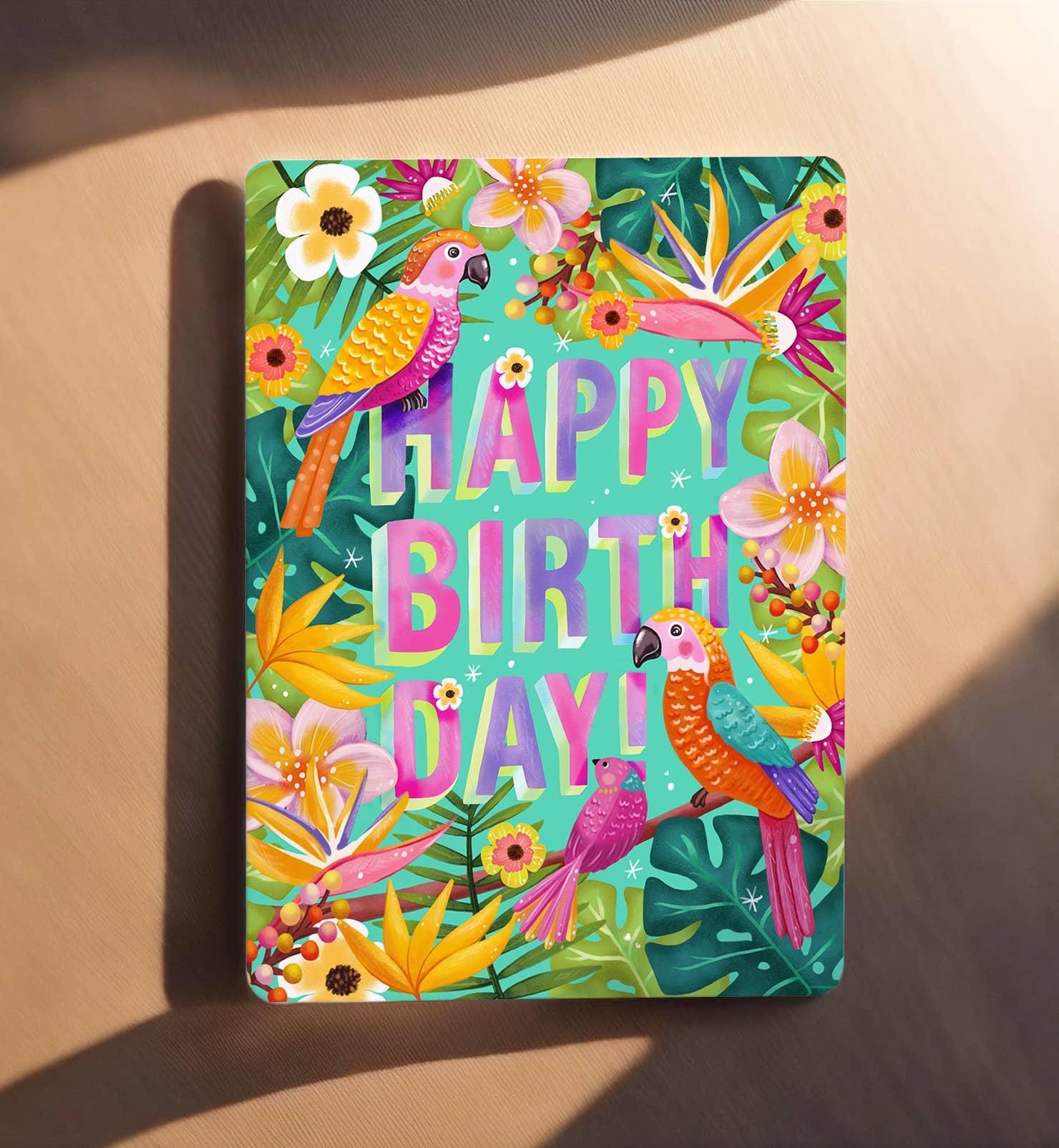 Aniet Illustration - Wholesale Birthday Card - Card birthday tropical birds flowers postcard1