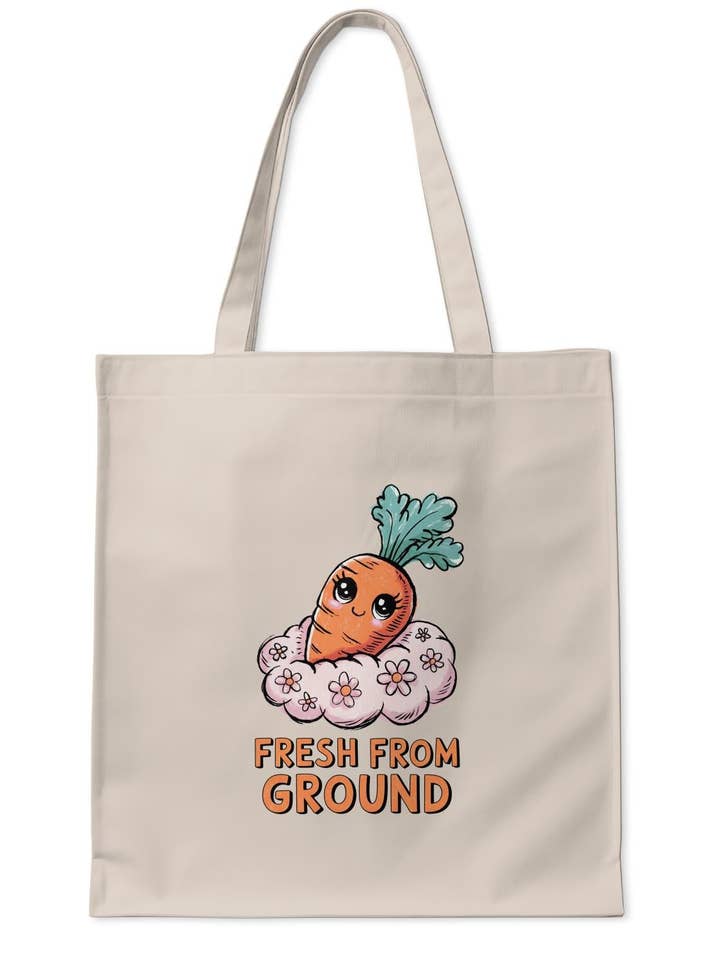 Schattige Wortel in Bloemige Wolk Draagtas voor wholesale door Soil Comforts