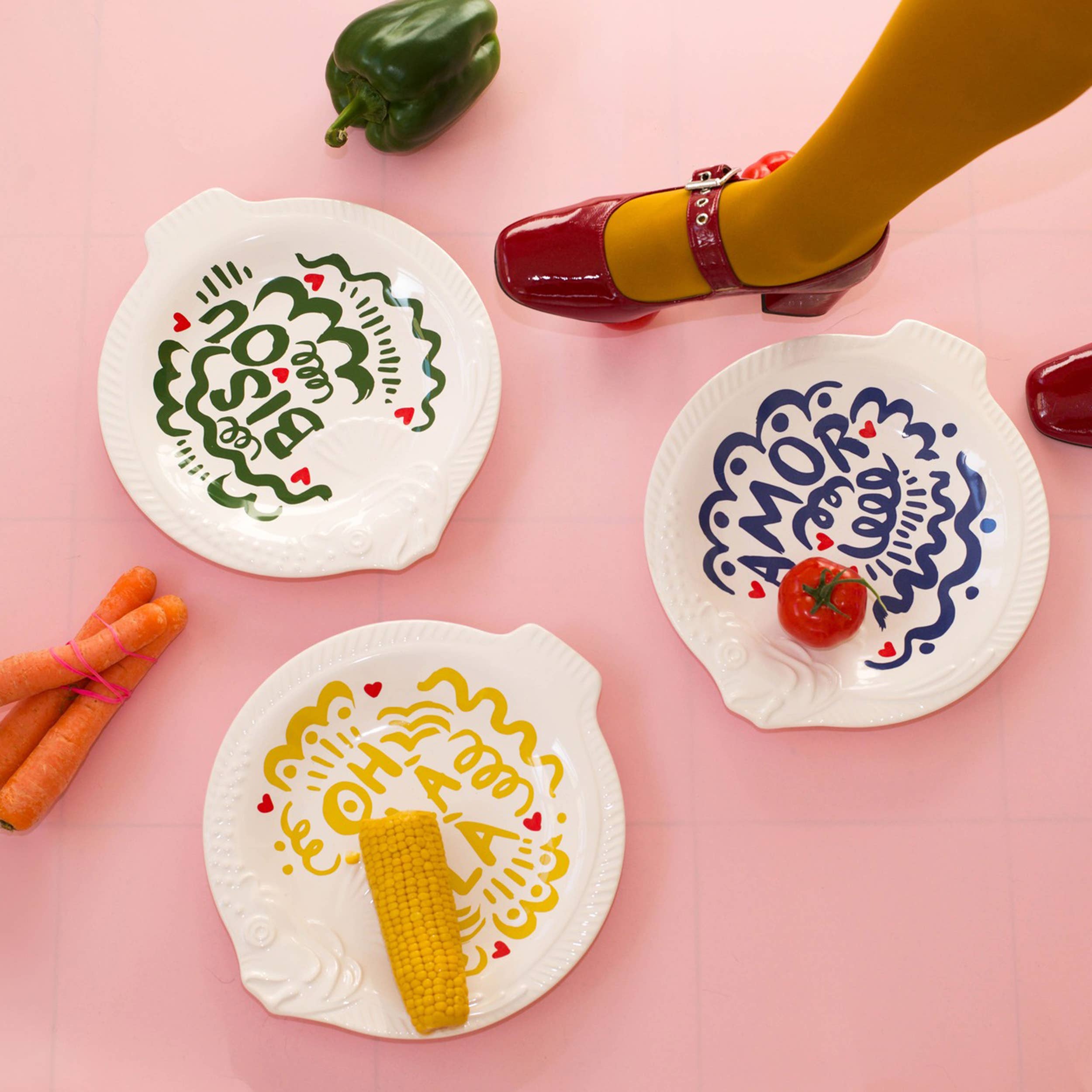 Pied De Poule - Wholesale Decorative Plate/Dish/Bowl - Dish Pack - Fish x 6