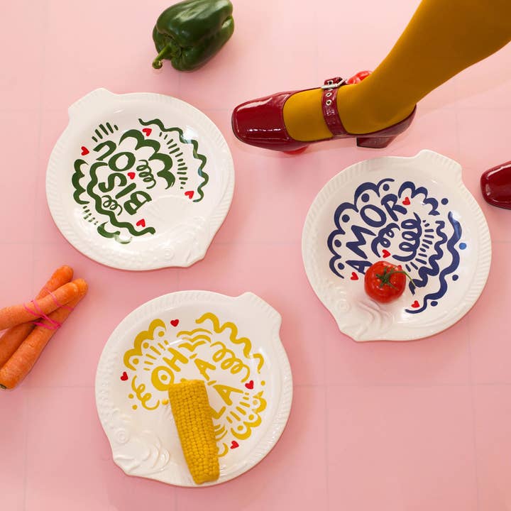 Pied De Poule - Wholesale Decorative Plate/Dish/Bowl - Dish Pack - Fish x 60