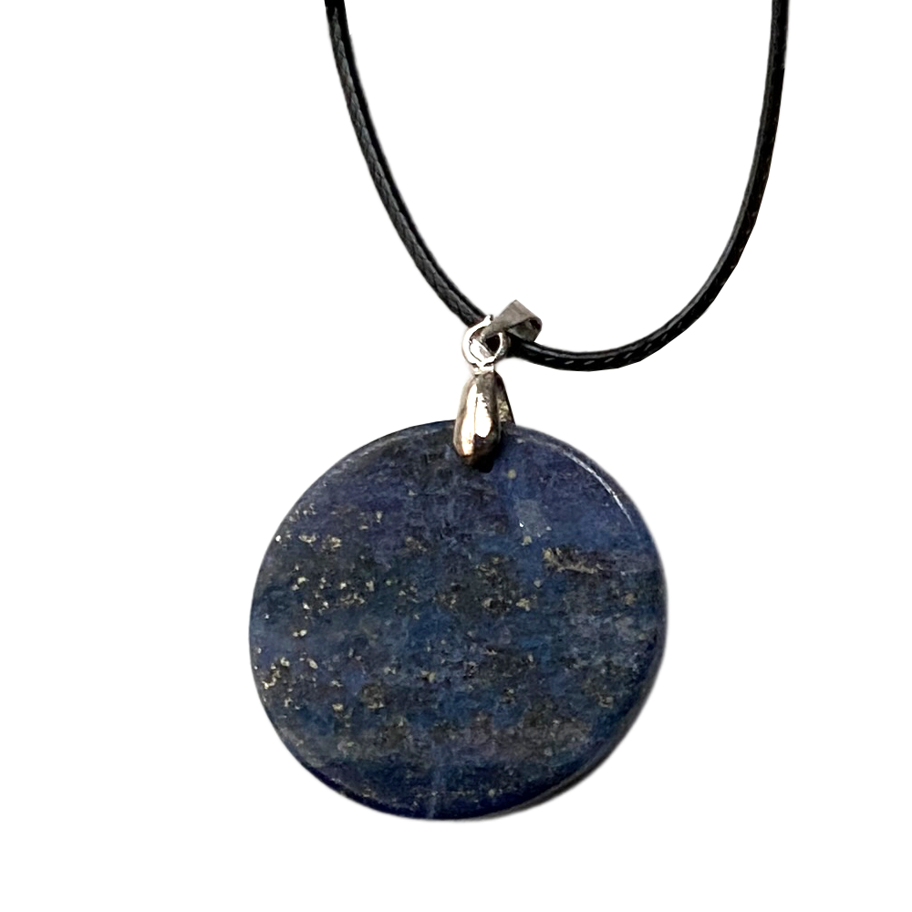 VIE - Vendita all'ingrosso Collana con ciondolo/pendaglio - Ciondolo a moneta di pietra preziosa con cordino nero12