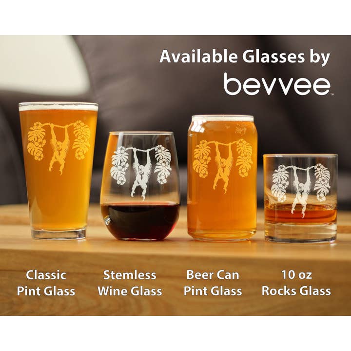 bevvee – Großhandel Cocktail-/Schnapsglas – Orang-Utan Whiskey Rocks Glass — Geschenke und Dekoration für Wildtiere5