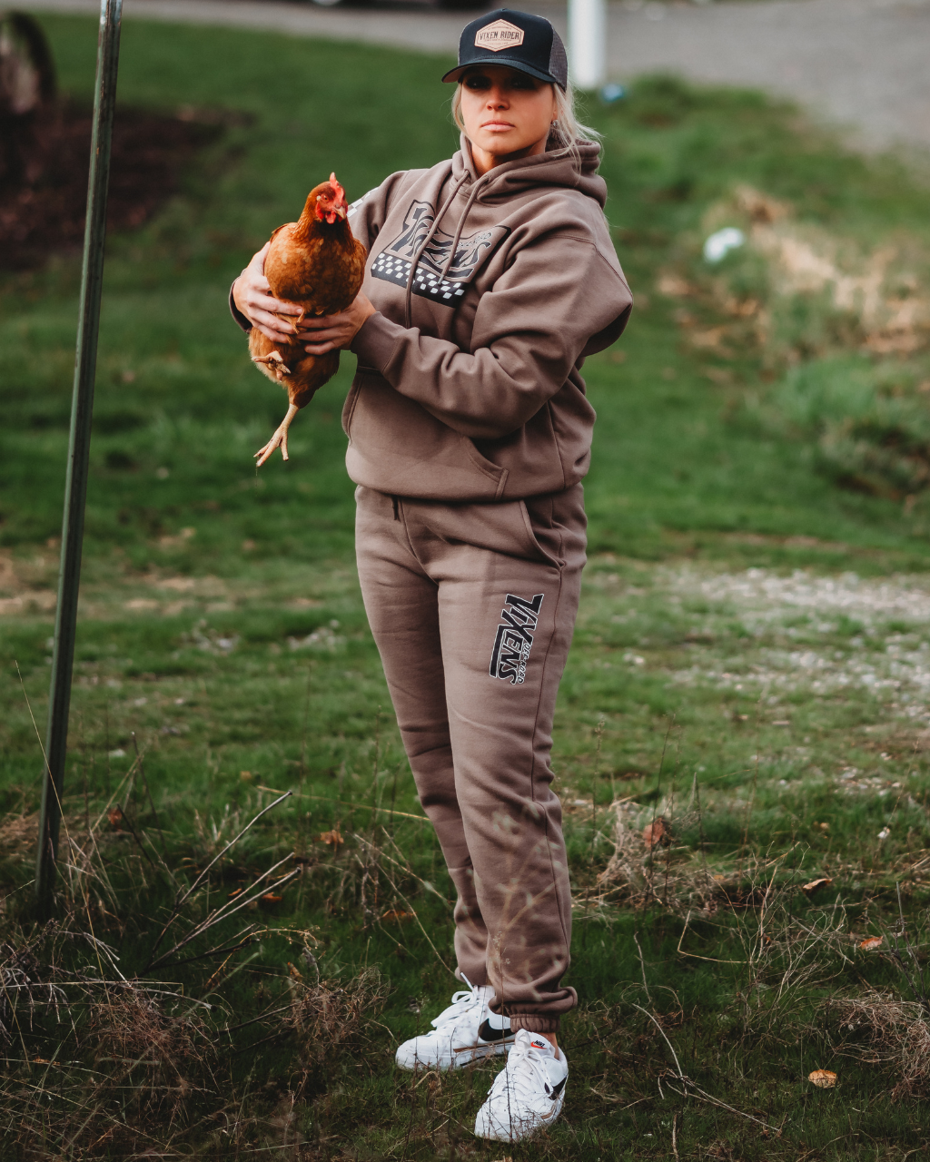 Off Road Vixens Clothing Co. - Wholesale Hoodie - Women's - Off the Wall Heavy Weight Hoodie - Brown5