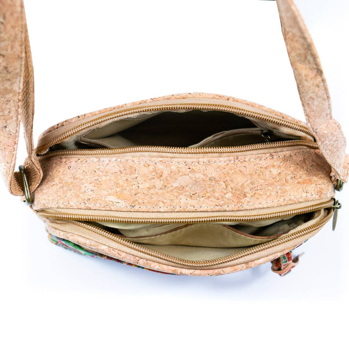 Meninas Bonitas Cork - Wholesale Crossbody Bag - Women's - Natural Cork Women's Crossbody Bag BAG-22954