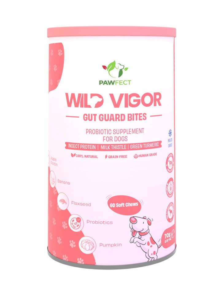 Pawfect supplements Wild Vigor Gut Guard 60 Pcs. for wholesale by Finest Petfoods