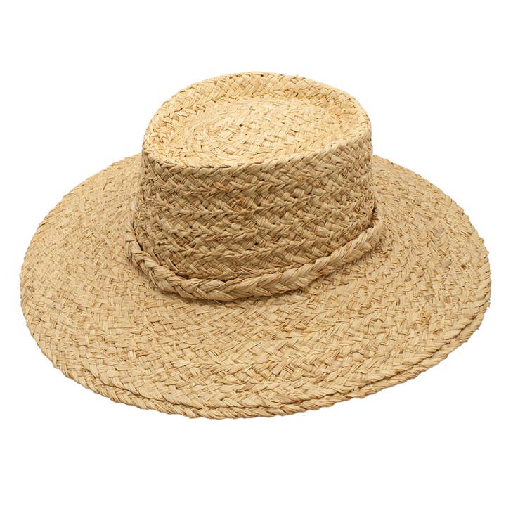 Peter Grimm - Wholesale Straw Hat - Unisex - Vanderbilt Straw Braided Rope Band Beach Sun Resort Hat