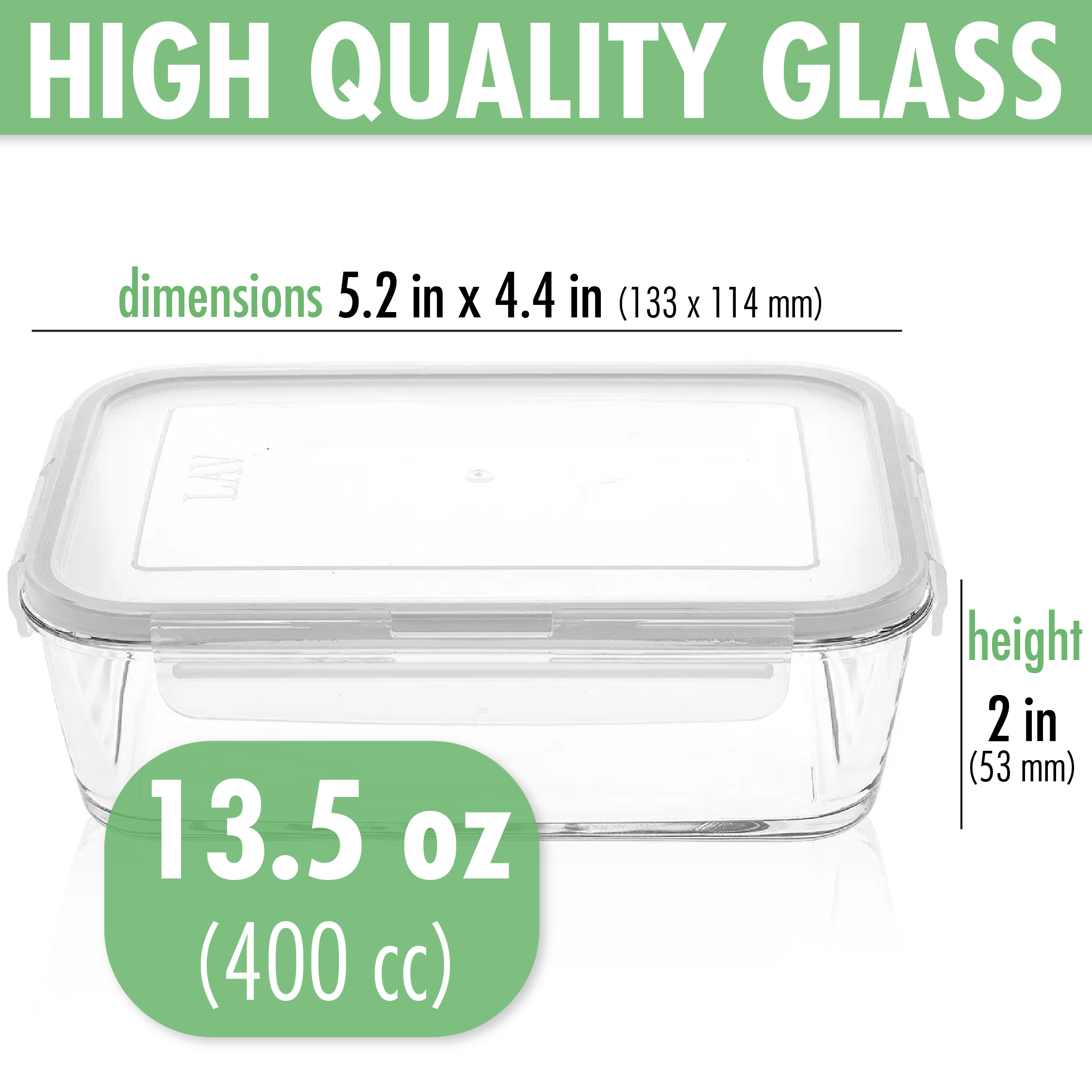 Hakan - Vendita all'ingrosso Contenitori per alimenti - Set di contenitori in vetro LAV con coperchi, 1 pz1