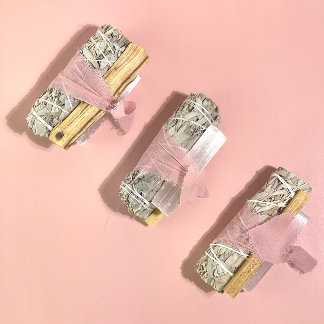 Sow the Magic - Wholesale Sage Bundle - White Sage Protection Bundle with Selenite and Palo Santo2