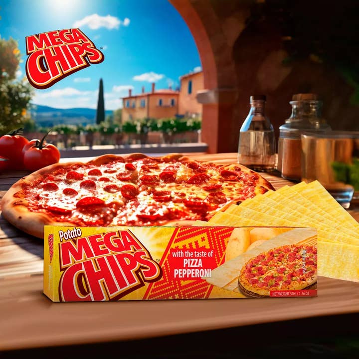 Potato Mega Chips - Wholesale Chips - PEPPERONI PIZZA POTATO MEGA CHIPS