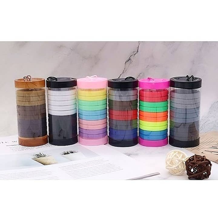 12pk Organize Case Hair Scrunch Tie for wholesale by Diacly