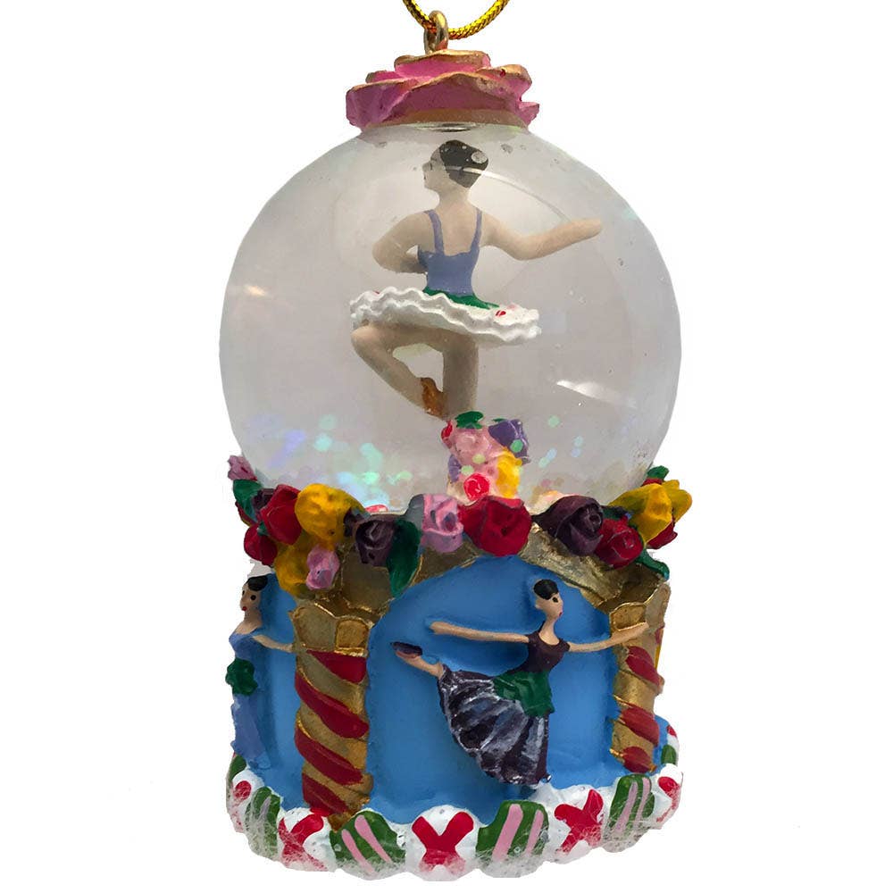Nutcracker Ballet Gifts – wholesale Ornament – Mini Flower Ballerina Dancers Snow Globe Ornament1