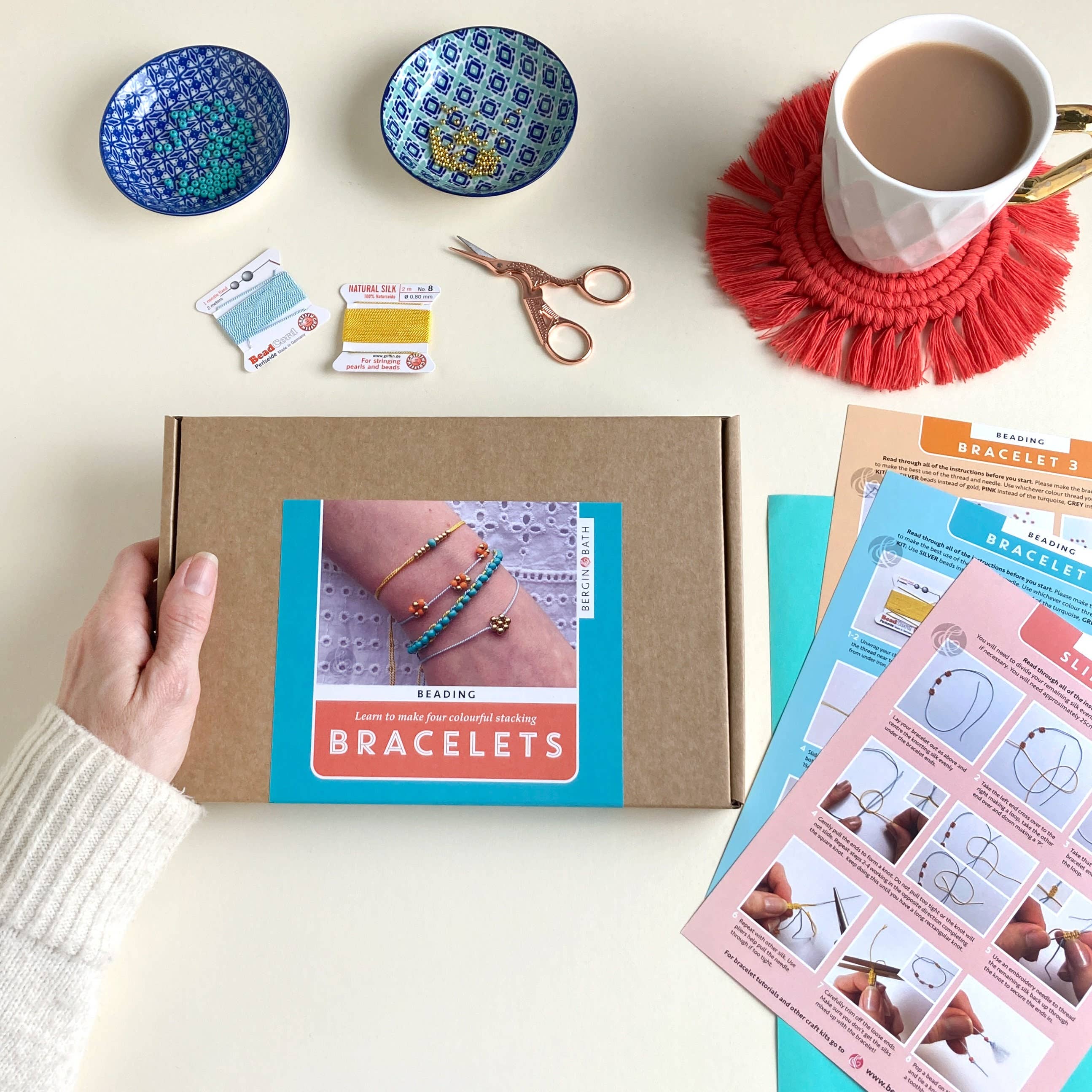 Bergin & Bath - Vendita all'ingrosso Gioielli fai da te - Bambini - Kit per braccialetti boho con perline - Oro. Kit per creazione di gioielli4