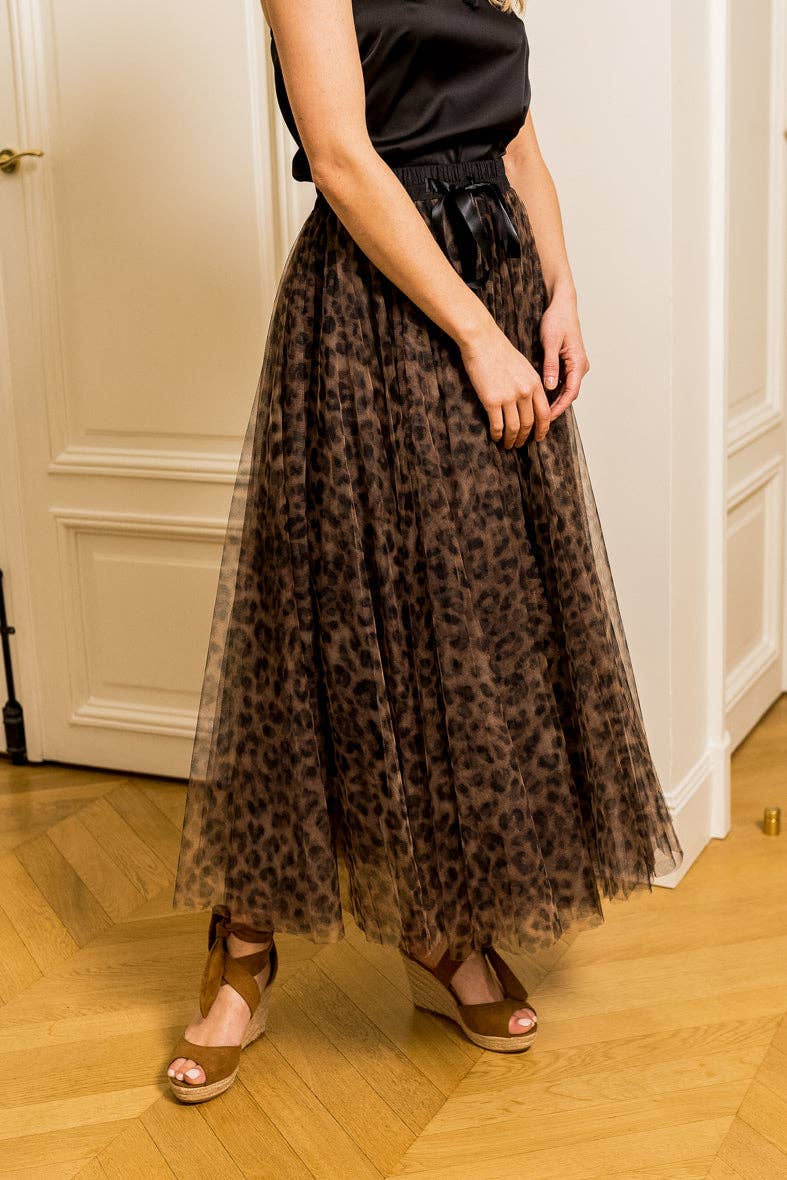 CHOKLATE PARIS (US No duties) - Wholesale Skirt - Women's - Aria tulle skirt in large leopard print - CK08077-52