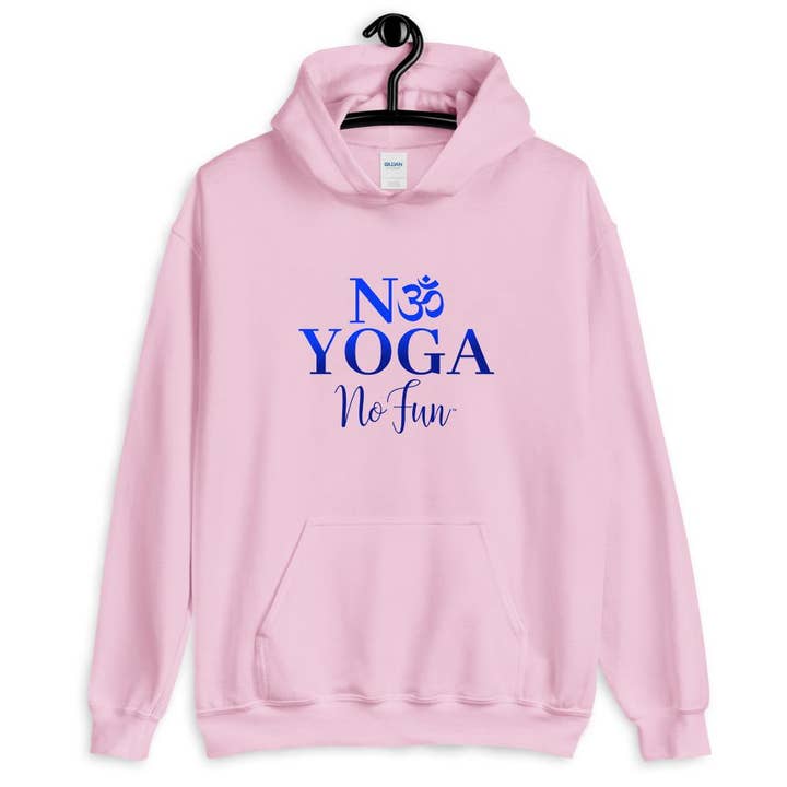 No Yoga No Fun Damen Hoodie, Special Light Pink für den Großhandel von No Fun Company