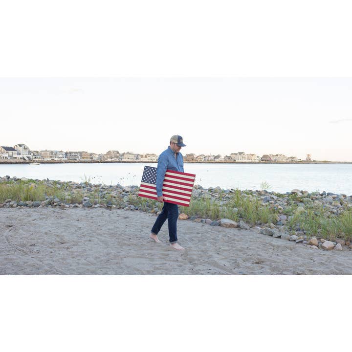 Rustic Marlin Personalized Home Decor - Wholesale Sign - Classic Wooden American Flag6