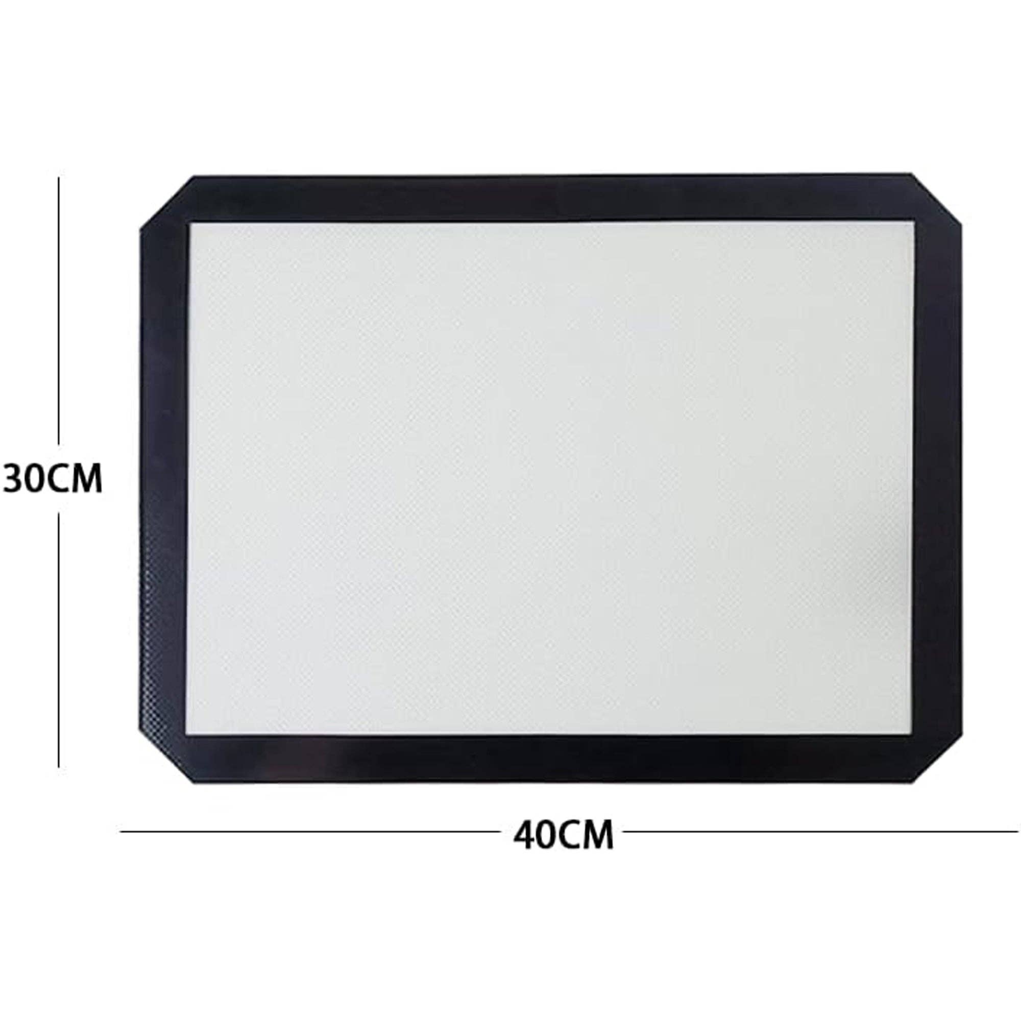 Vigor Path - Wholesale Baking Sheet/Mat - Premium Non-Stick Silicone Baking Mat Set of 2 Sheets - 11.8'x15.7'inch - Food Safe, Heat-Resistant, Reusable & Nonstick Mat for Cookie Oven, Macarons, Bread & Pastry - Black (Small)2