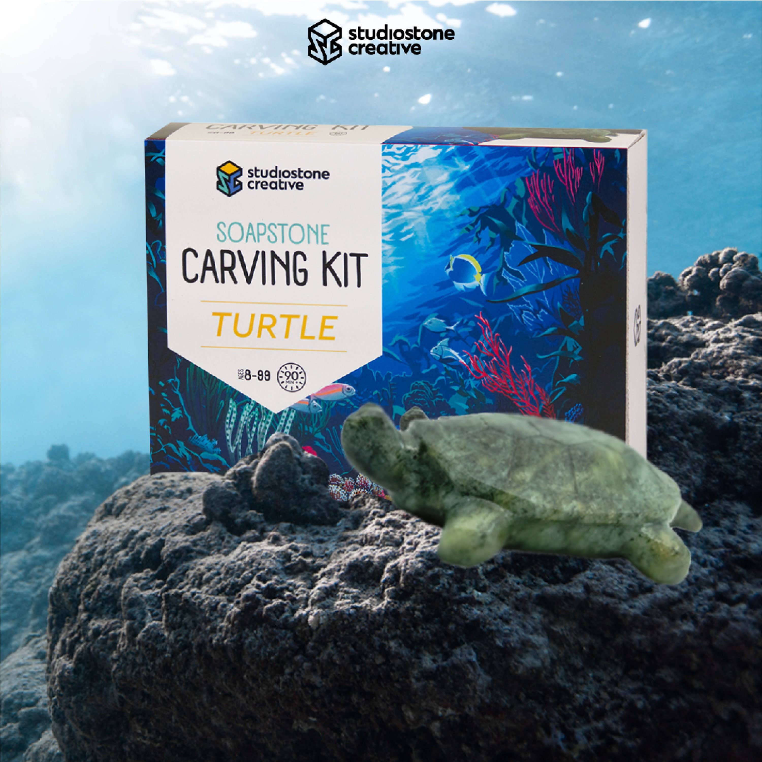 Studiostone Creative - Wholesale DIY Craft Kit - Kids - Turtle Soapstone Carving Kit9