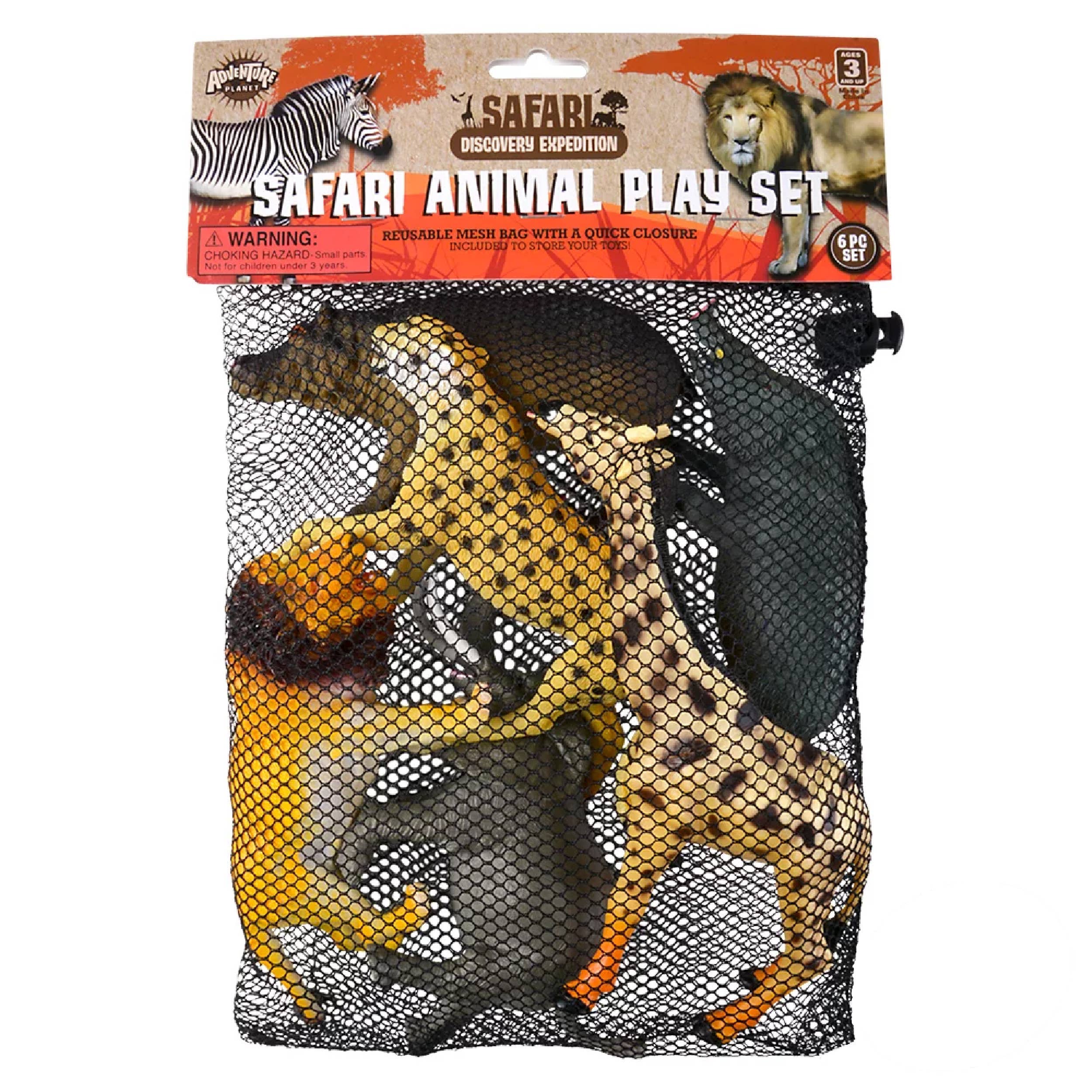 PR GROUPS LLC - Wholesale Toy Set - Kids - Mesh Bag Safari Animal Kids Toy Assortment1
