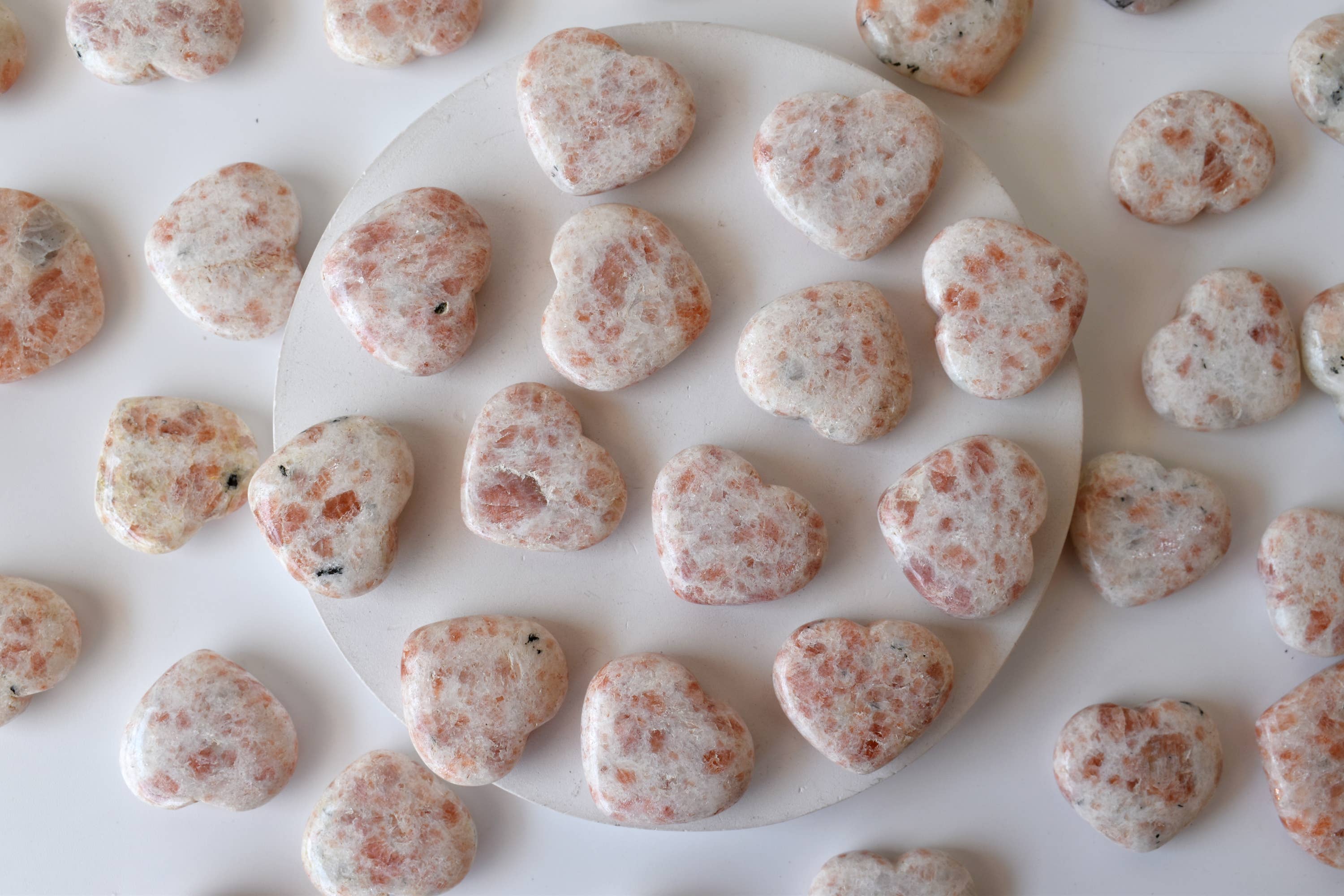 Soothing Crystals - Wholesale Spiritual Stone/Crystal - Healing Heart Stone | Sunstone | Mini Puffy Crystal Hearts6