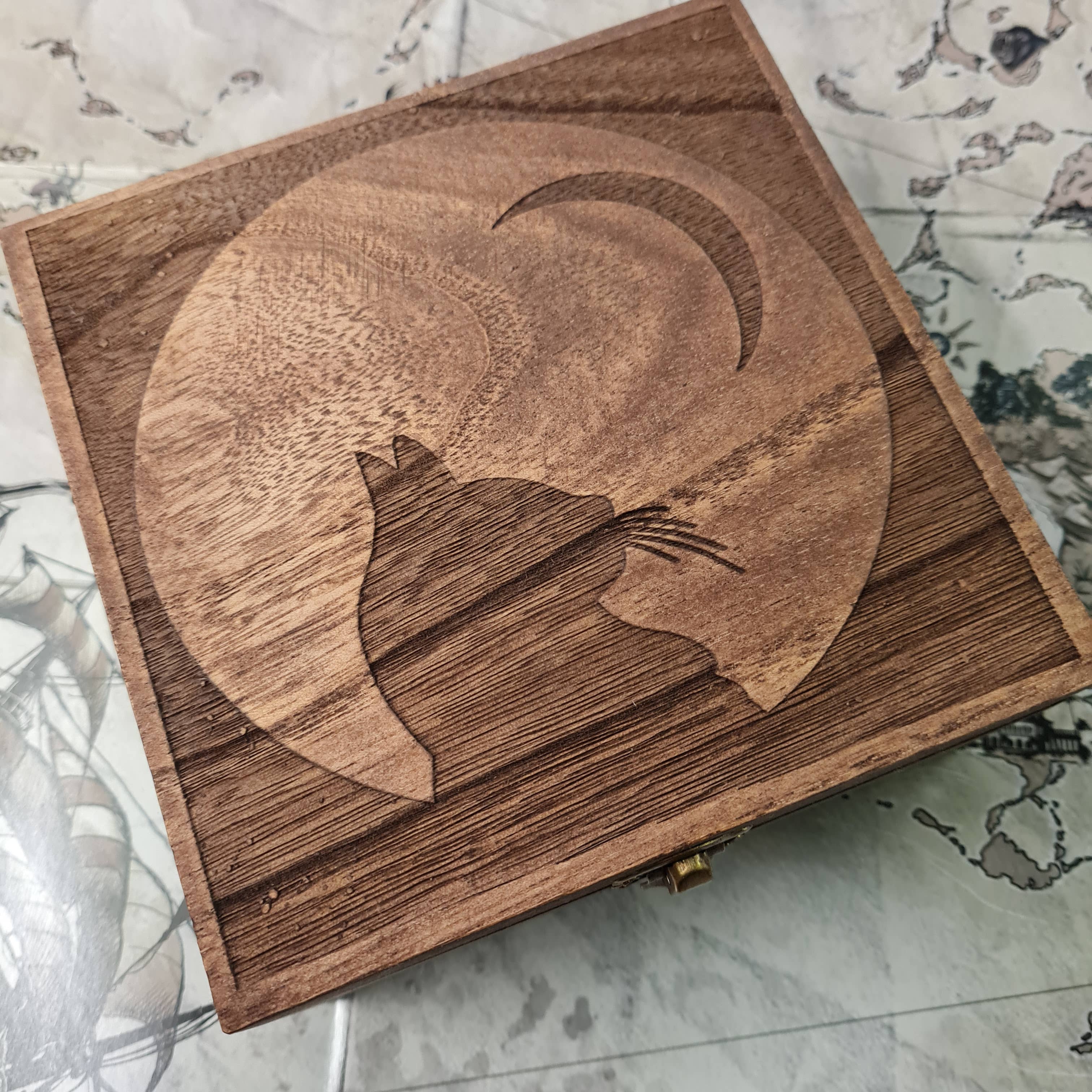 Critit - Vendita all'ingrosso Scatole decorative - Contenitore grande con sagoma di gatto, scatola per dadi, infeltrito1