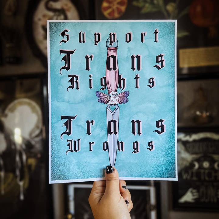 Soutenez les droits et les torts des trans | Impression artistique pour la vente par Raicodoll