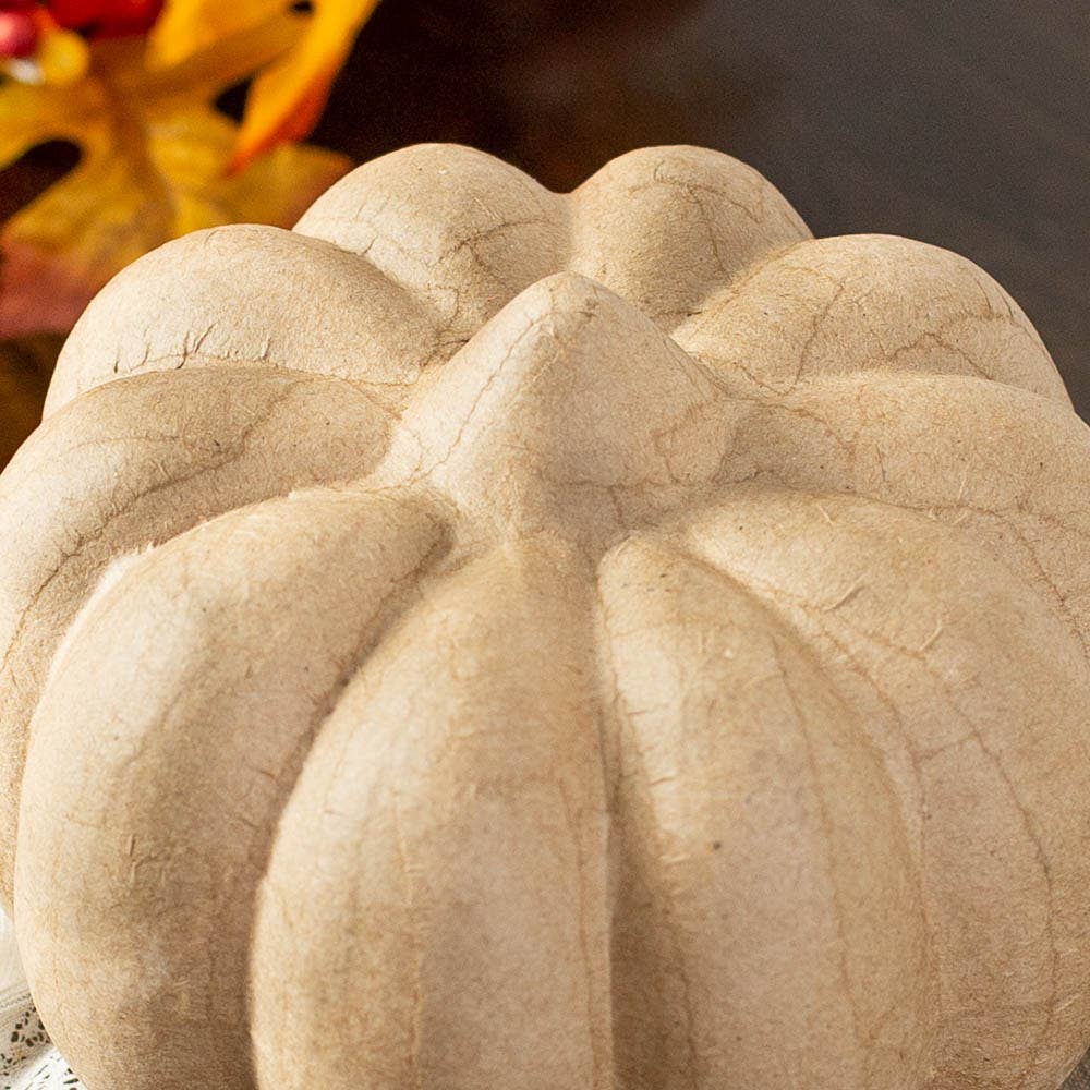 Factory Direct Craft – wholesale Papier maché – Pappersmaché Pumpa - 3-1/2" H x 4-1/2" Dia.3