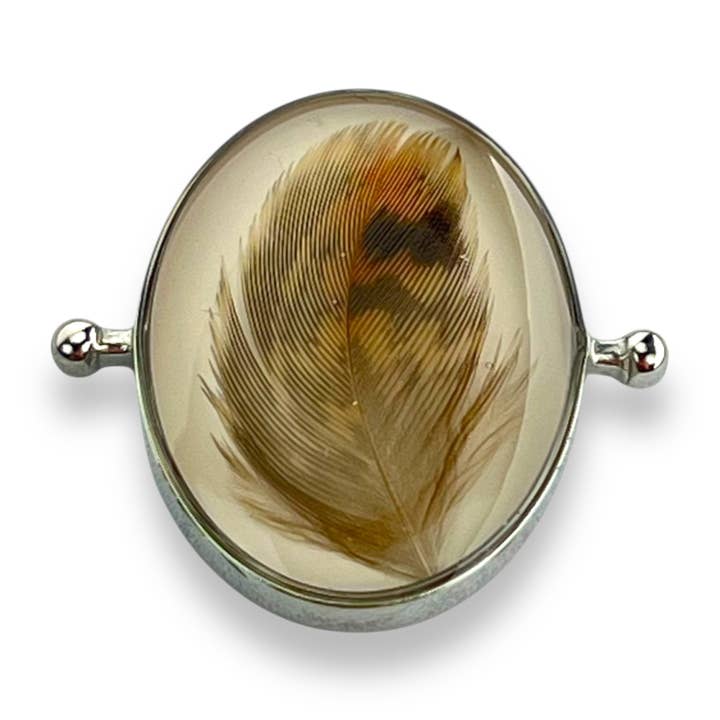 CONQUERing - Wholesale Individual Charm/Pendant - Pheasant Feather Vessel - Resin Charm5