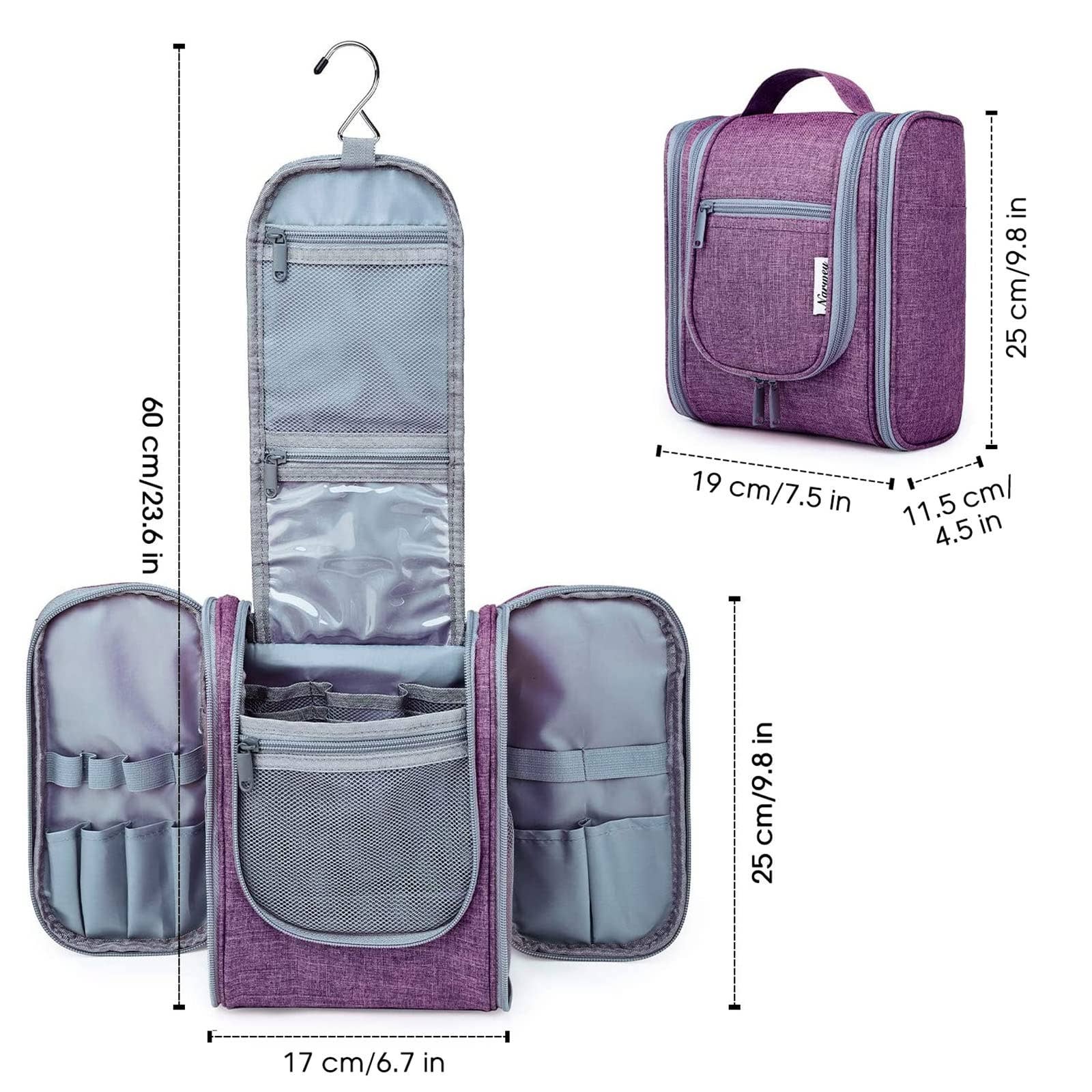 NARWEY INC - Wholesale Toiletry Bag - Women's - Large Hanging Toiletry Bag With Hook Cosmetics Organizer5
