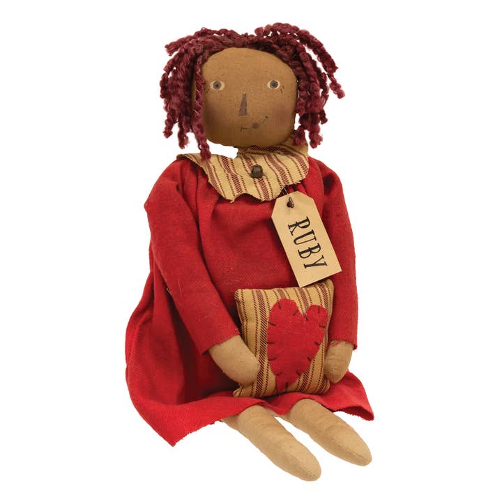 The Hearthside Collection - Wholesale Decorative Tabletop Object - Red Dress Ruby Doll
