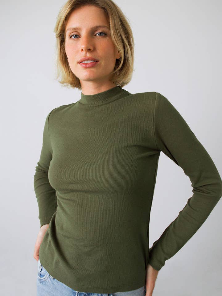 Honest Basics - Wholesale Knit Top - Women's - Long Mock21