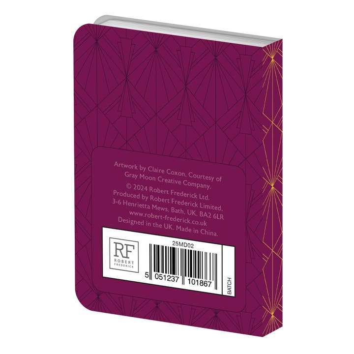 Robert Frederick Ltd – Großhandel Tagebuch – Claire Coxon Mini-Tagebuch, Art Deco 2025, Wochenansicht