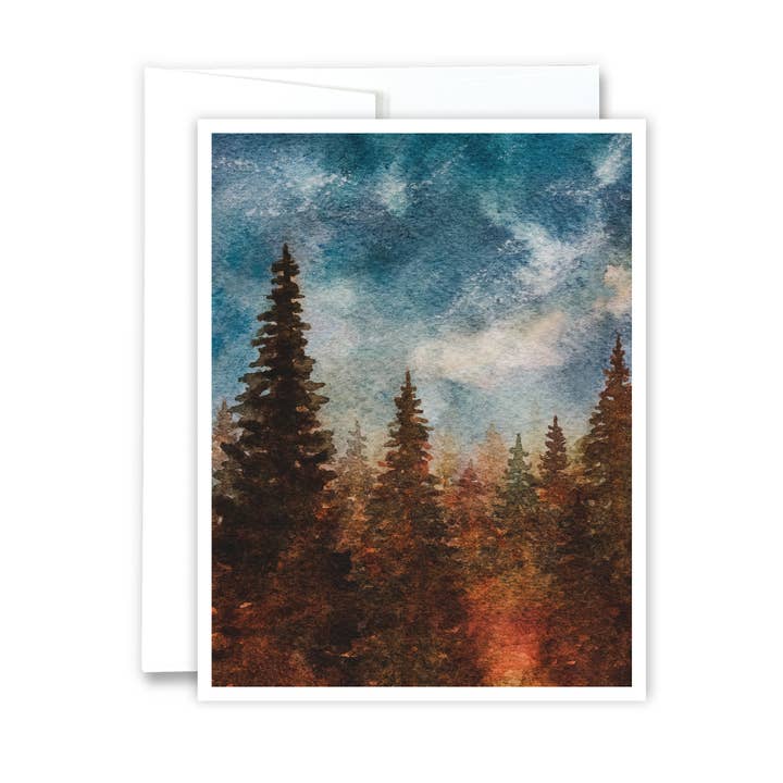 Autumn Forest Notecard for wholesale by Green Artist Designs