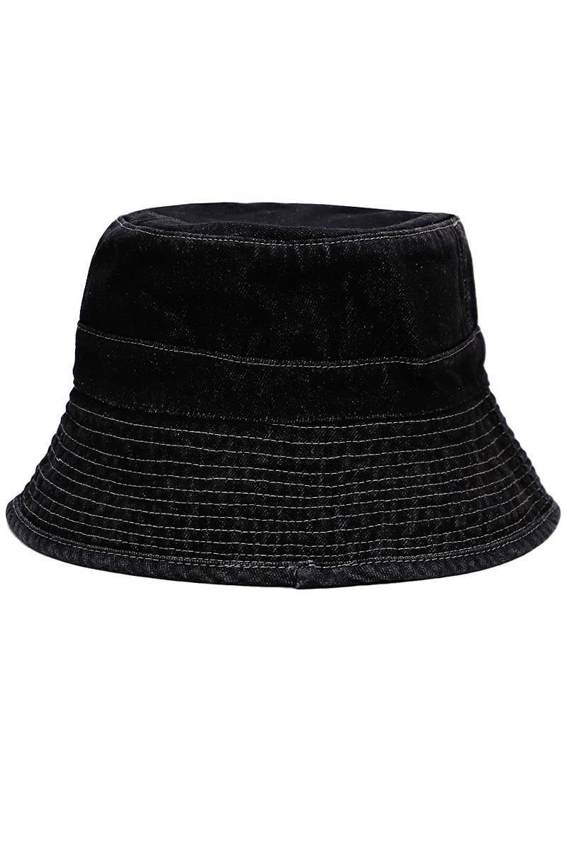 COME MOSTRATO Cappello da pescatore in cotone denim twill lavato in vendita all'ingrosso su Faire6