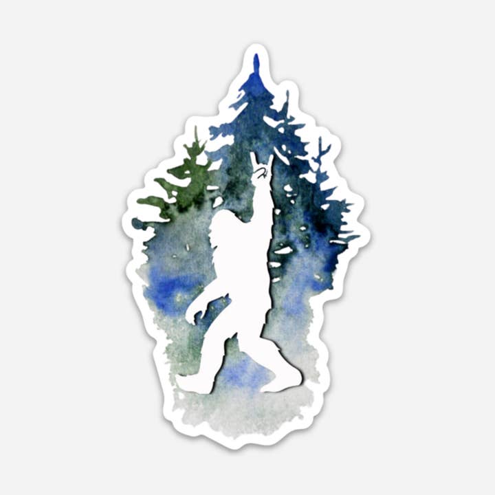 CMarie Northwest - Wholesale Sticker - Big Foot Decal, Sasquatch Watercolor Sticker0