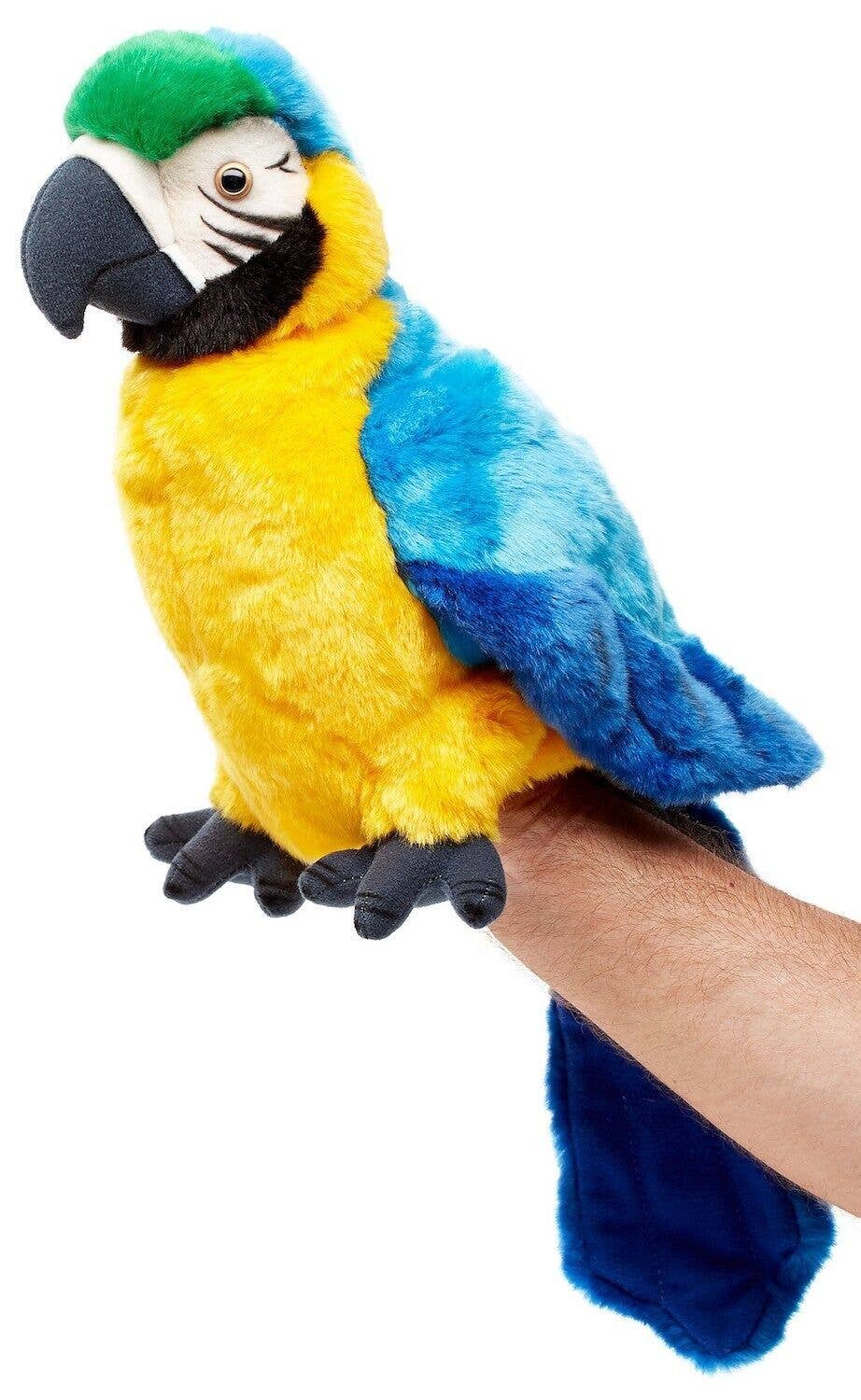 Uni Toys - Wholesale Stuffed/Plush Toy - Kids & Baby - Hand puppet parrot, with rotatable head - cuddly/plush toy0