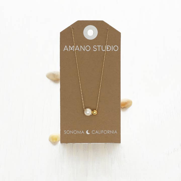Amano Studio - Wholesale Pendant/Charm Necklace - Pearl Orbit Necklace