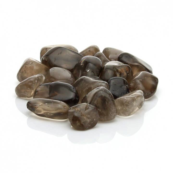 Smoky Quartz - bag of tumbled stones 200 grams for wholesale by UniArt