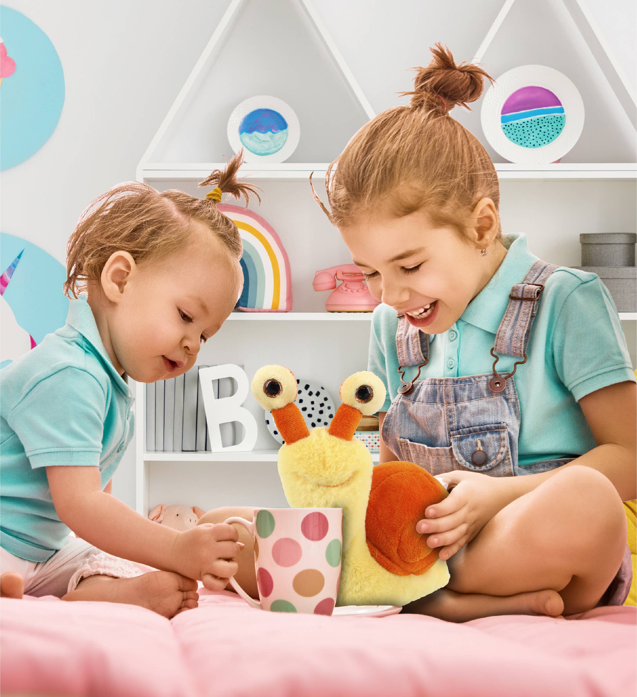 Cota Global – Großhandel Kuschel-/Plüschtier – Kind & Baby – Superweiches Plüsch - Orange Schnecke Klein 5,5"4