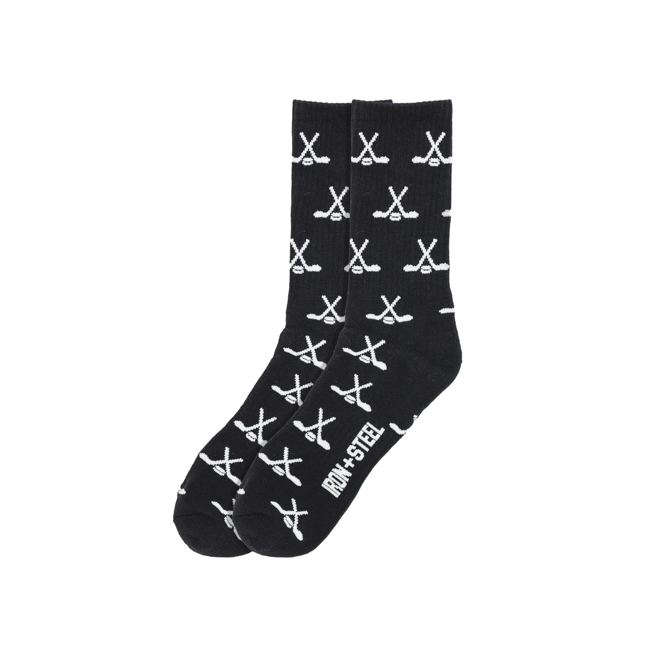 Iron+Steel Hockey - Wholesale Socks - Unisex - Hockey Sticks Crew Socks0