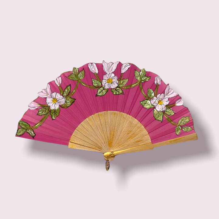 Arte e sfizio - Wholesale Handheld Folding Fan - Hand painted fans in fabric and wood2