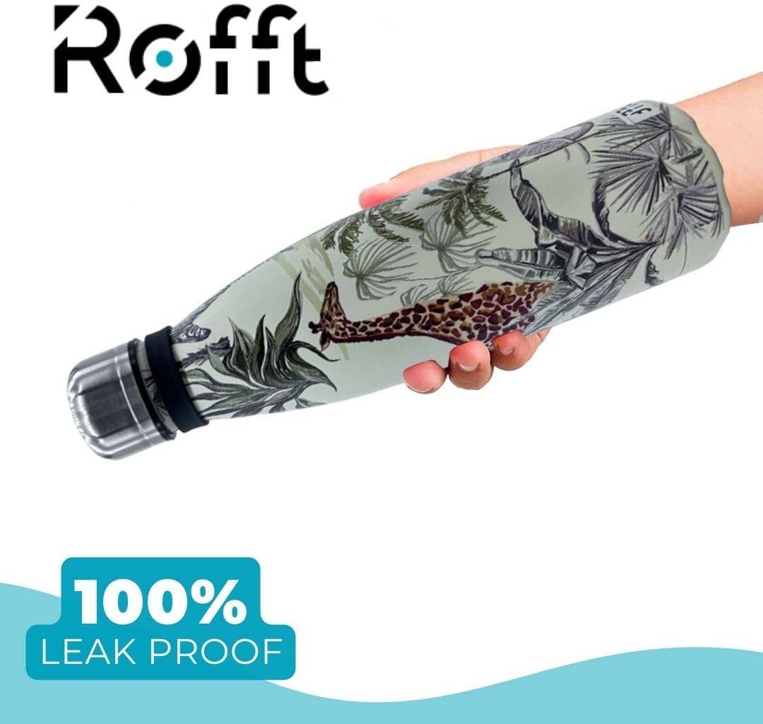 ROFFT USA LLC - Wholesale Water Bottle - 20 oz Insulated Water Bottle - Leak Proof, Stainless Steel, Thermo Bottle for Hot and Cold Drinks, Double Wall Insulation, Portable Water Flask for Travel, Outdoor4