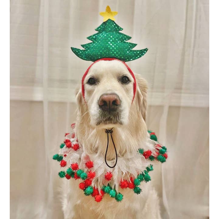 Midlee Designs – wholesale Pet costume – Dog – Midlee Christmas Tree Dog Headband2