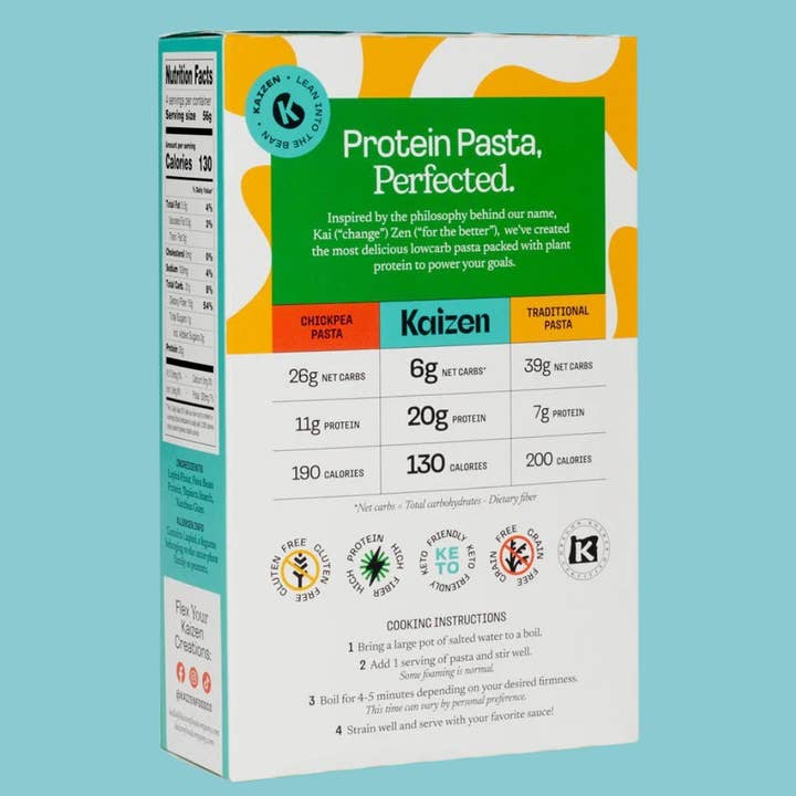 Kaizen Food Company - Wholesale Pasta - Ziti 6g Net Carb High Protein Pasta - Low Carb, Keto2