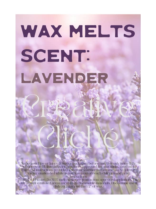 Lavendelwax Smelt voor wholesale door Creative Cliche Candle Co.