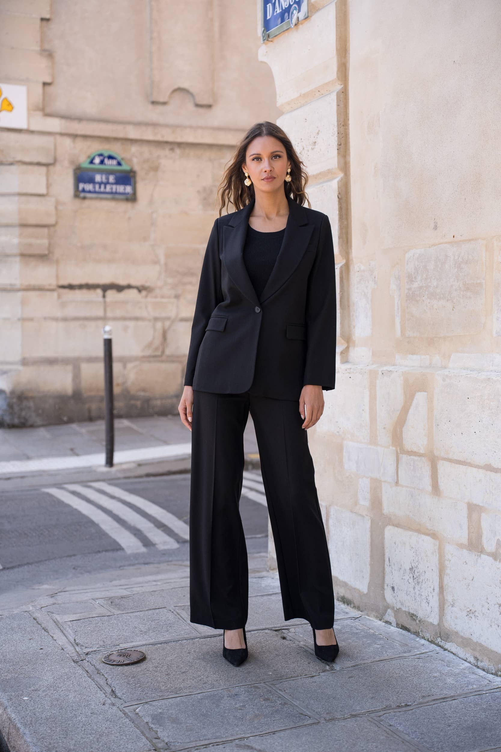 Attentif Paris - Wholesale Suit Jacket - Women's - Single-button straight blazer19