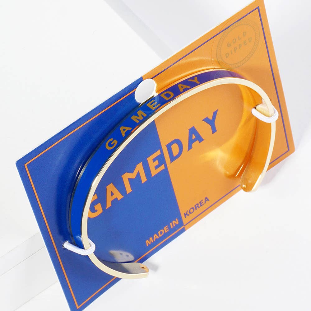 Sensibling Corp. – wholesale Manschettarmband – Guldpläterat GAMEDAY-meddelande emaljarmband2