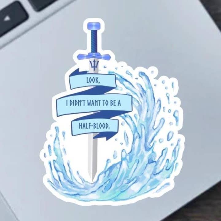 Autocollant en vinyle Percy Jackson Sang-Mêlé 2,5" pour la vente par Fable and Flame Co.